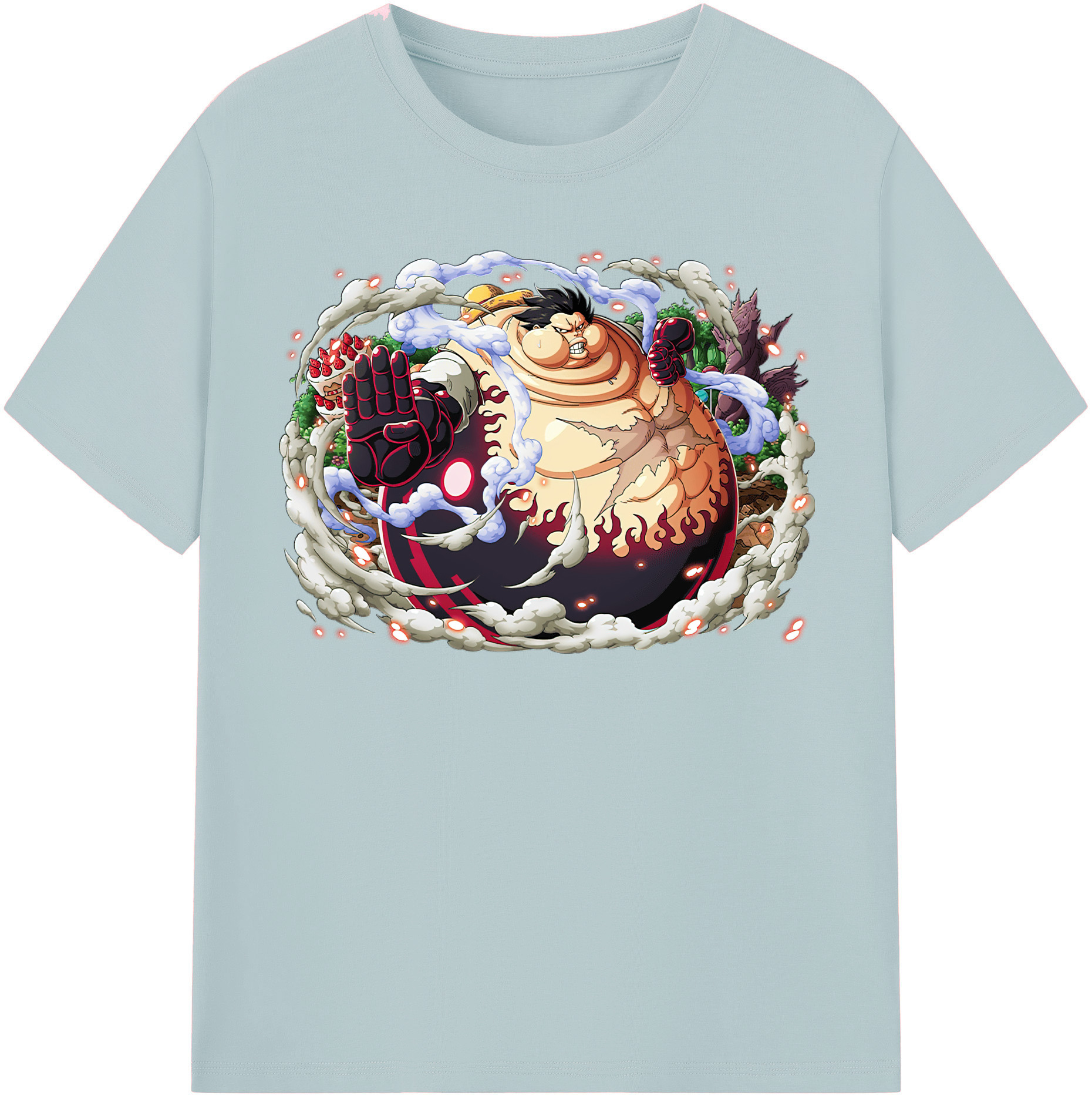 ワンピース モンキー・D・ルフィ ONE PIECE Monkey D. Luffy 綿100％半袖Tシャツ（フロントプリント）